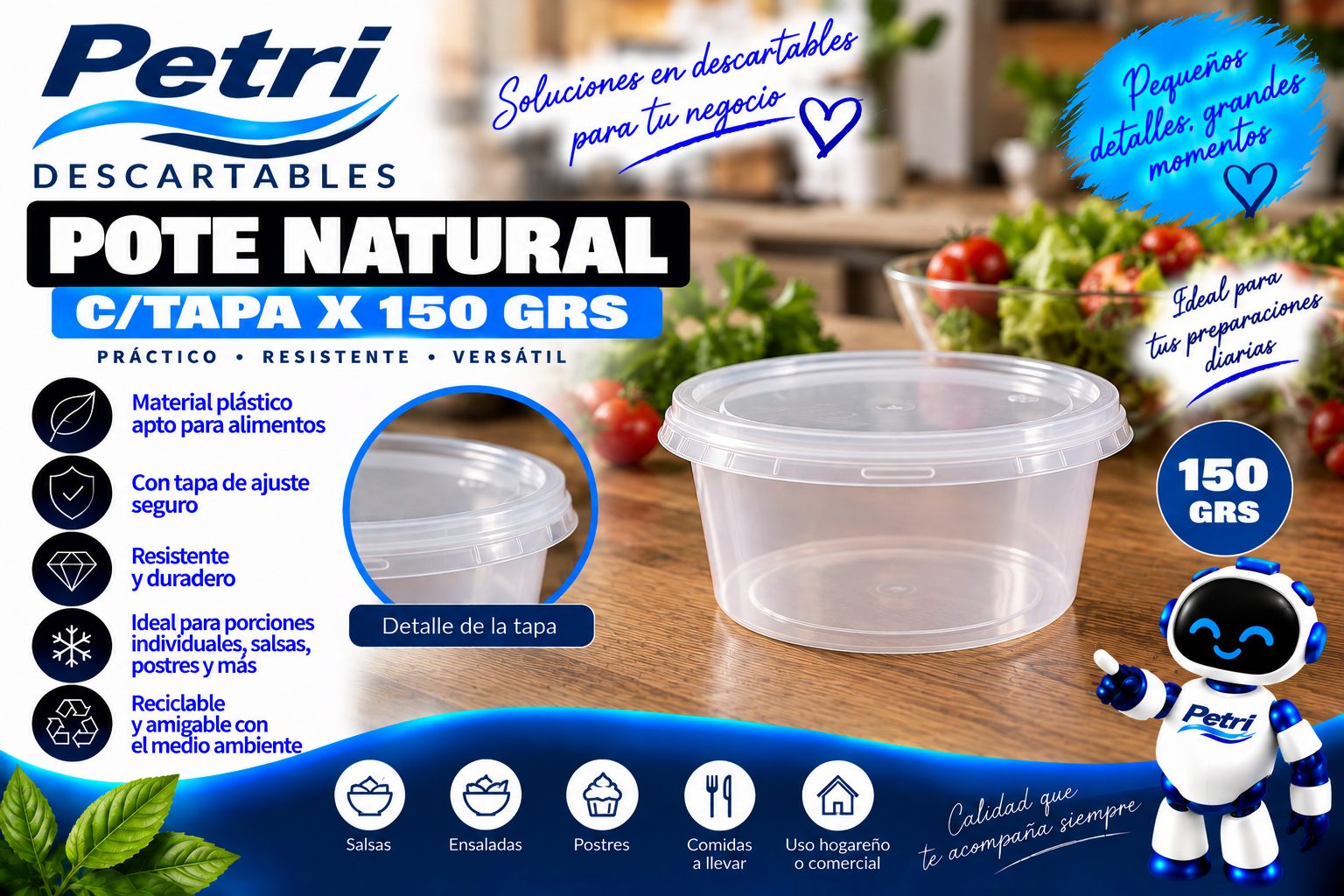 POTE NATURAL C/TAPA X 150 GRS