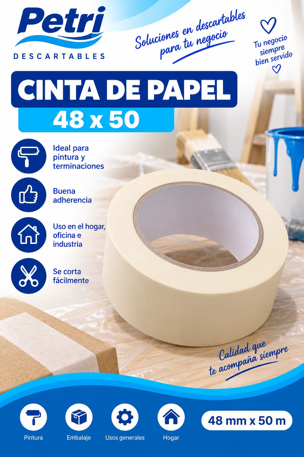 CINTA DE PAPEL 48X50
