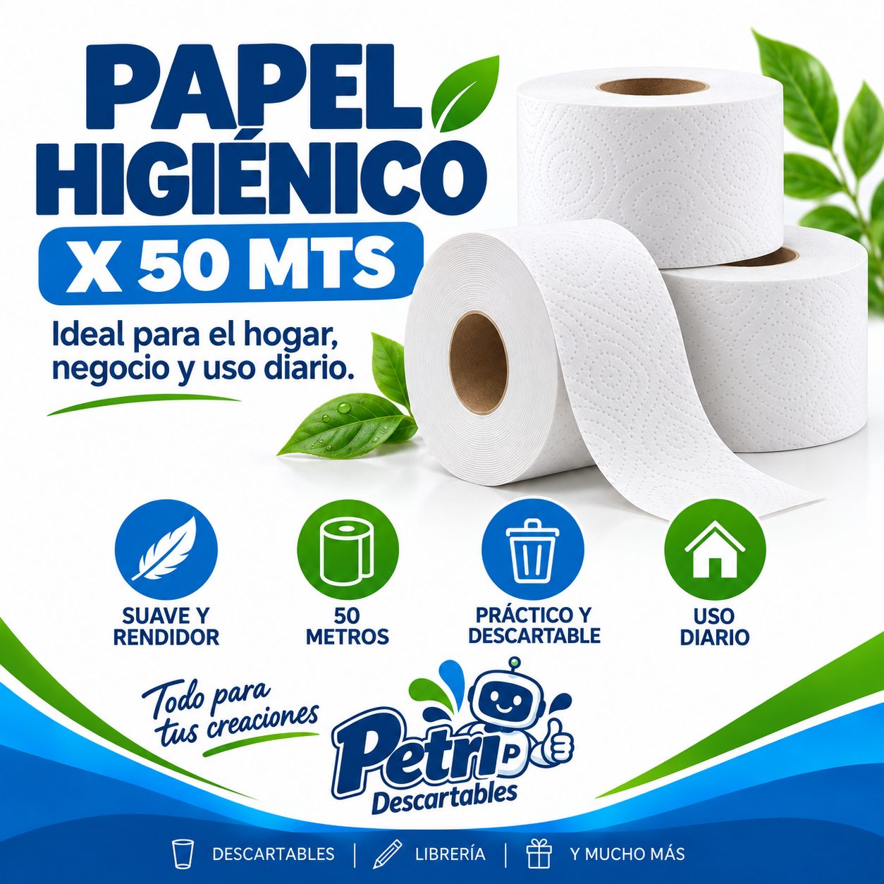 PAPEL HIGIENICO X 50 MTS