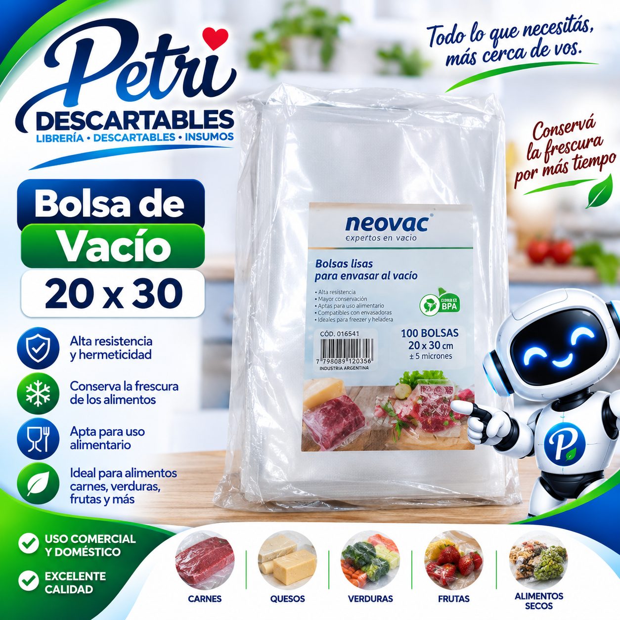 BOLSA DE VACIO 55 M.C. 20X30