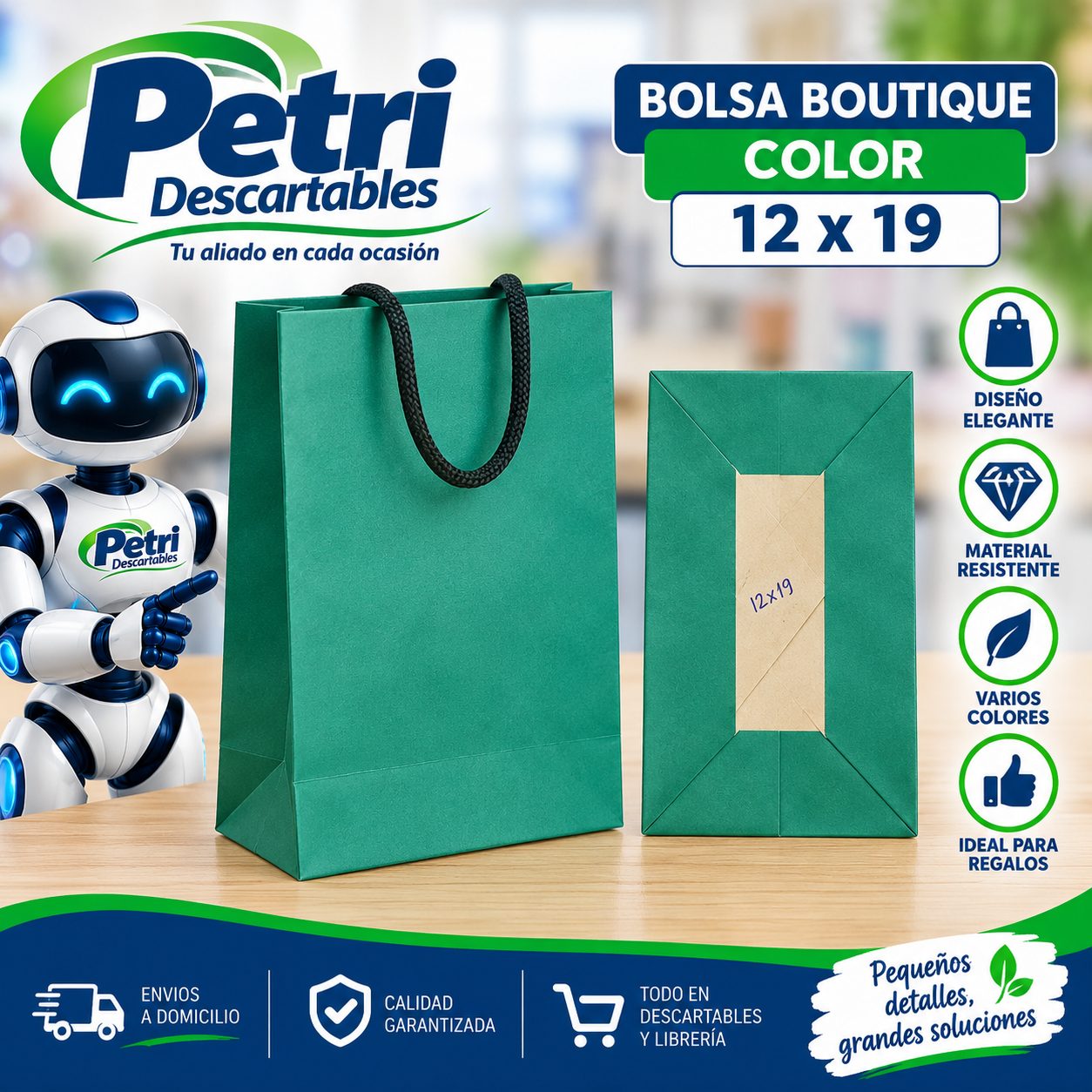 BOLSA BOUTIQUE COLOR 12X19 CM