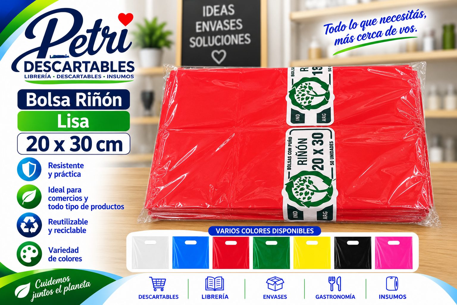 BOLSA RIÑON AD LISA 20X30 CM