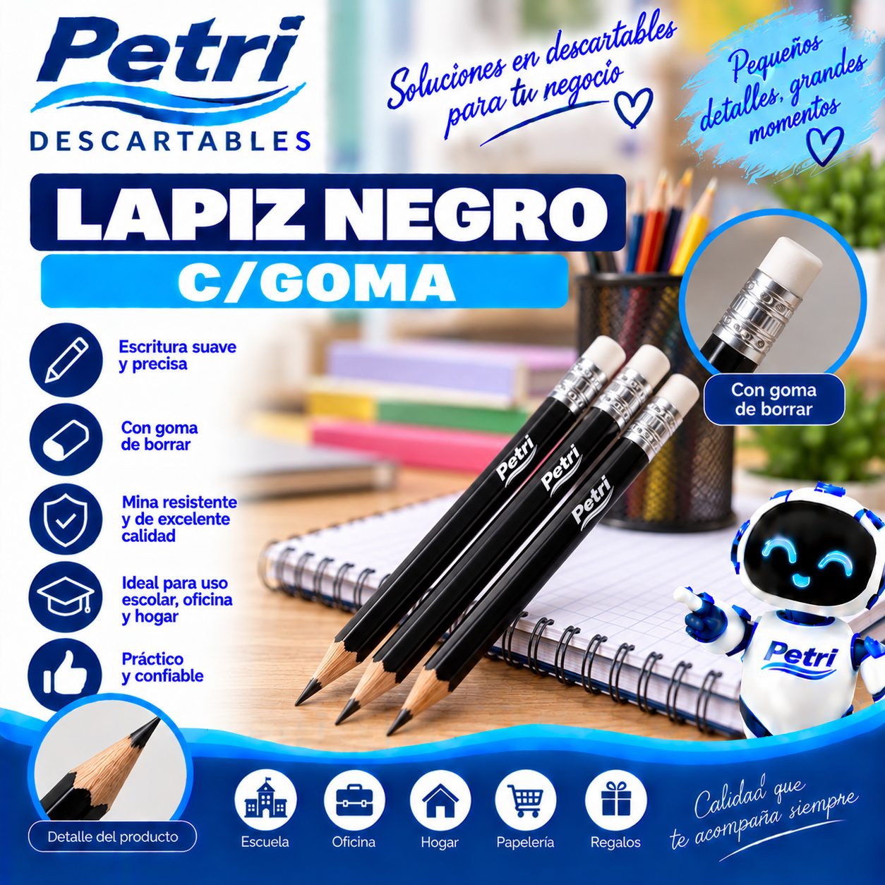 LAPIZ NEGRO C/GOMA