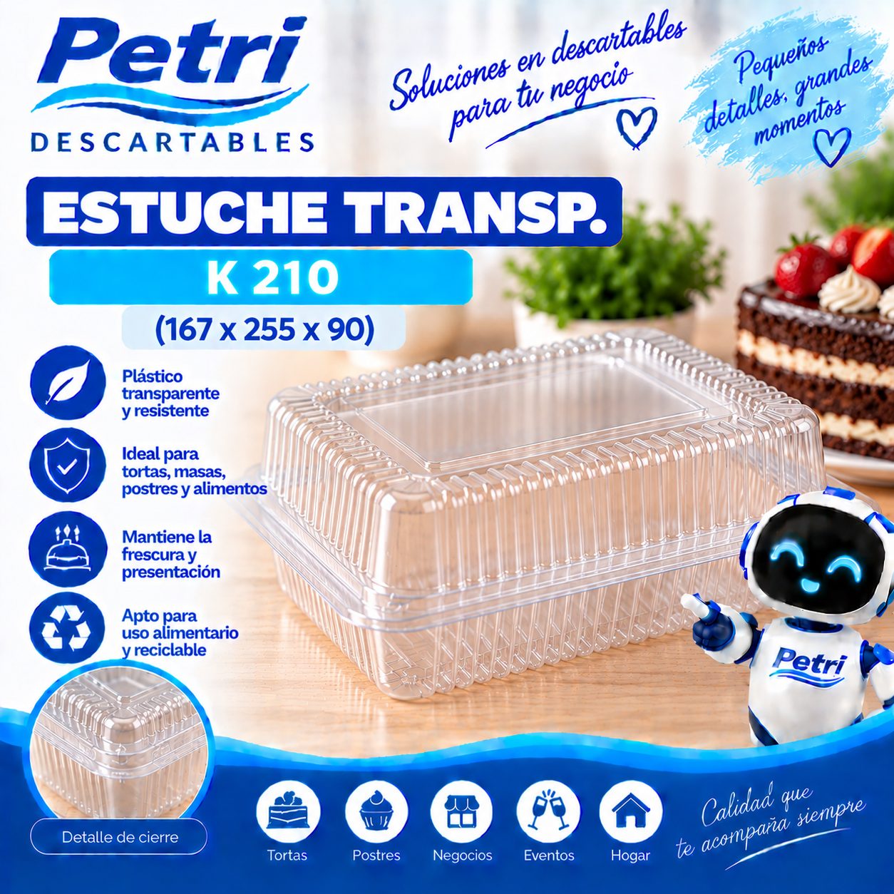 ESTUCHE TRANSP. K 210 (167 x 255 x 90)