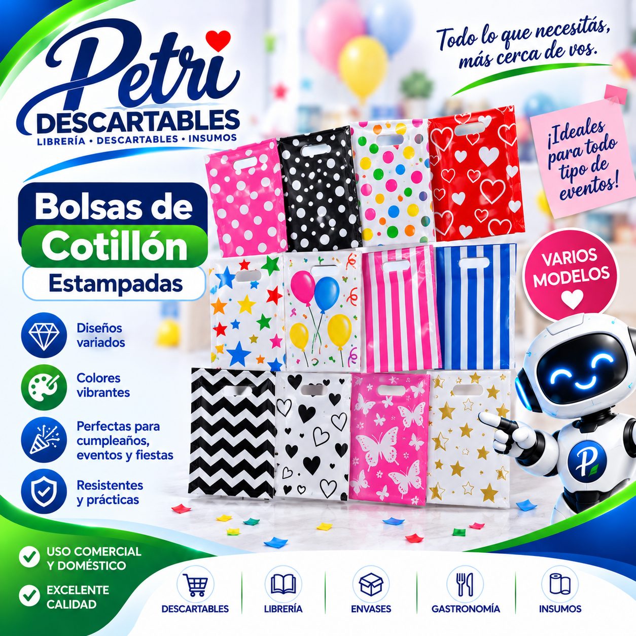 BOLSA COTILLON ESTAMPADA
