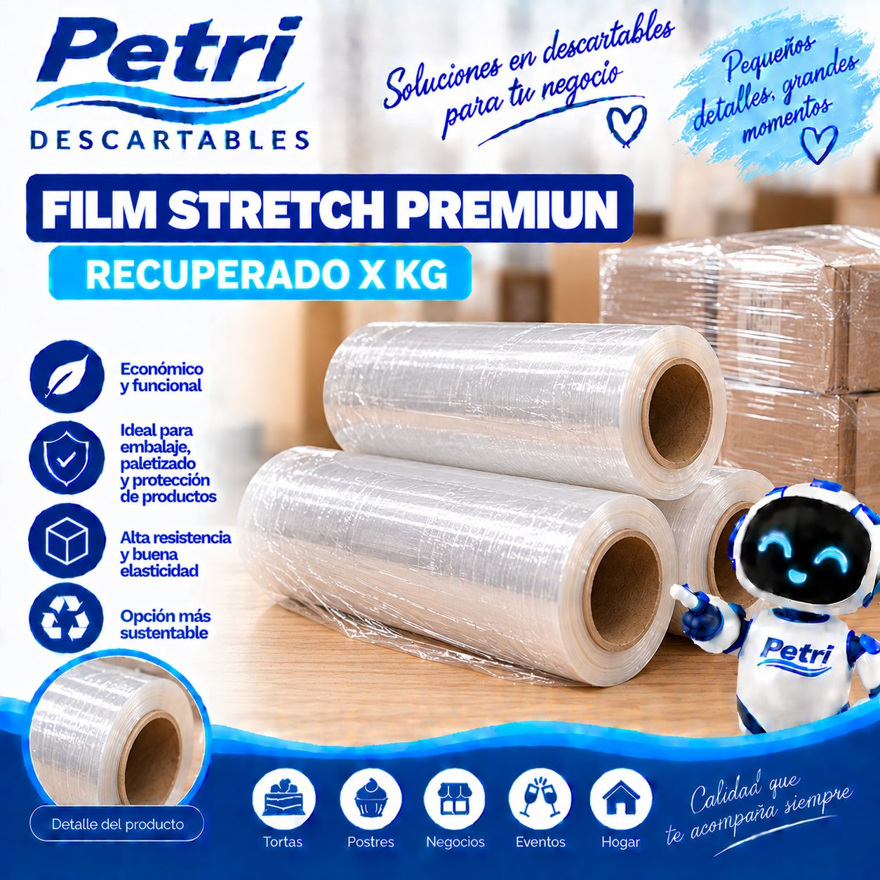 FILM STRETCH PREMIUN RECUPERADO X KG
