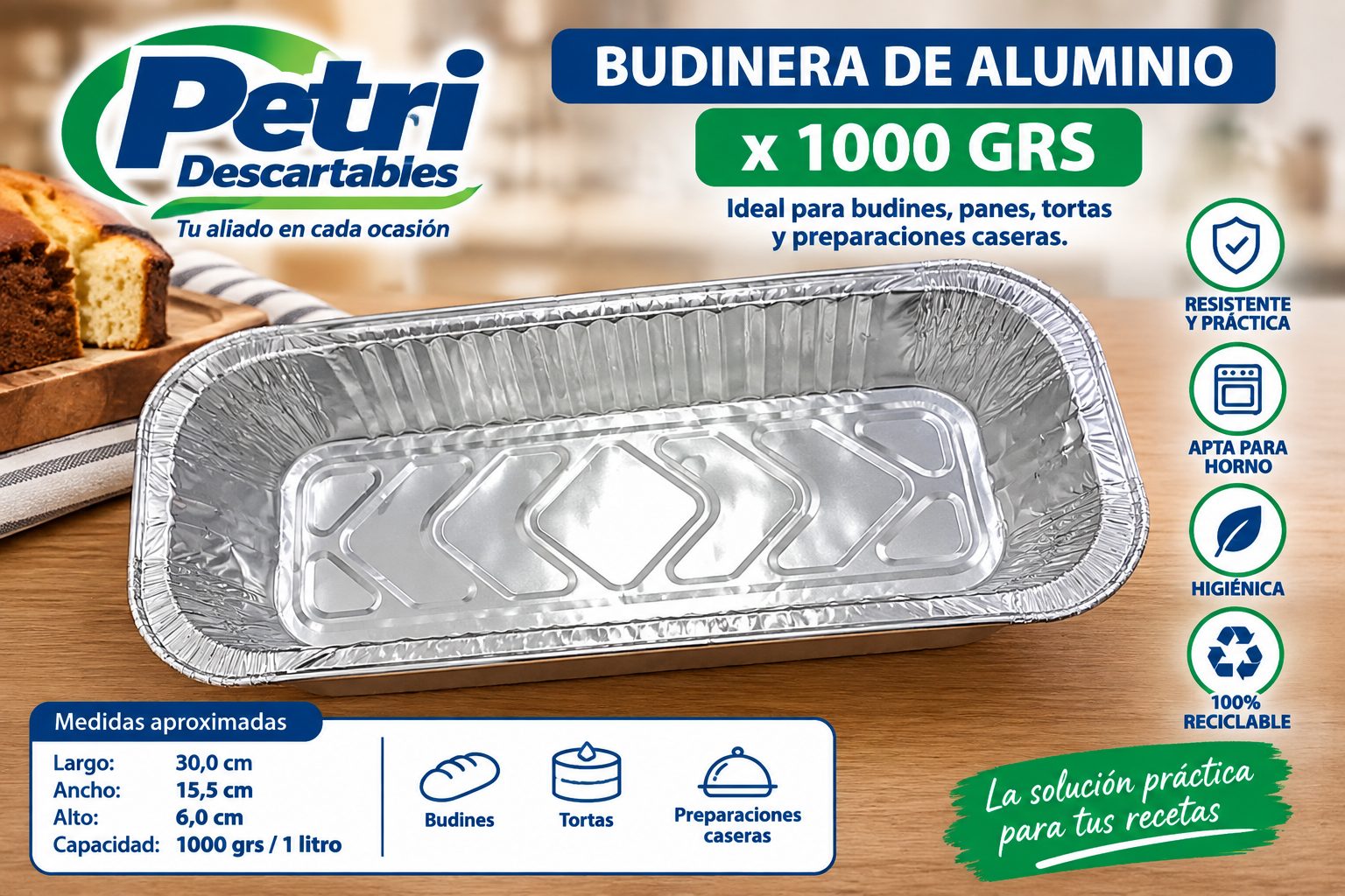 BUDINERA ALUMINIO X 1000 GRS