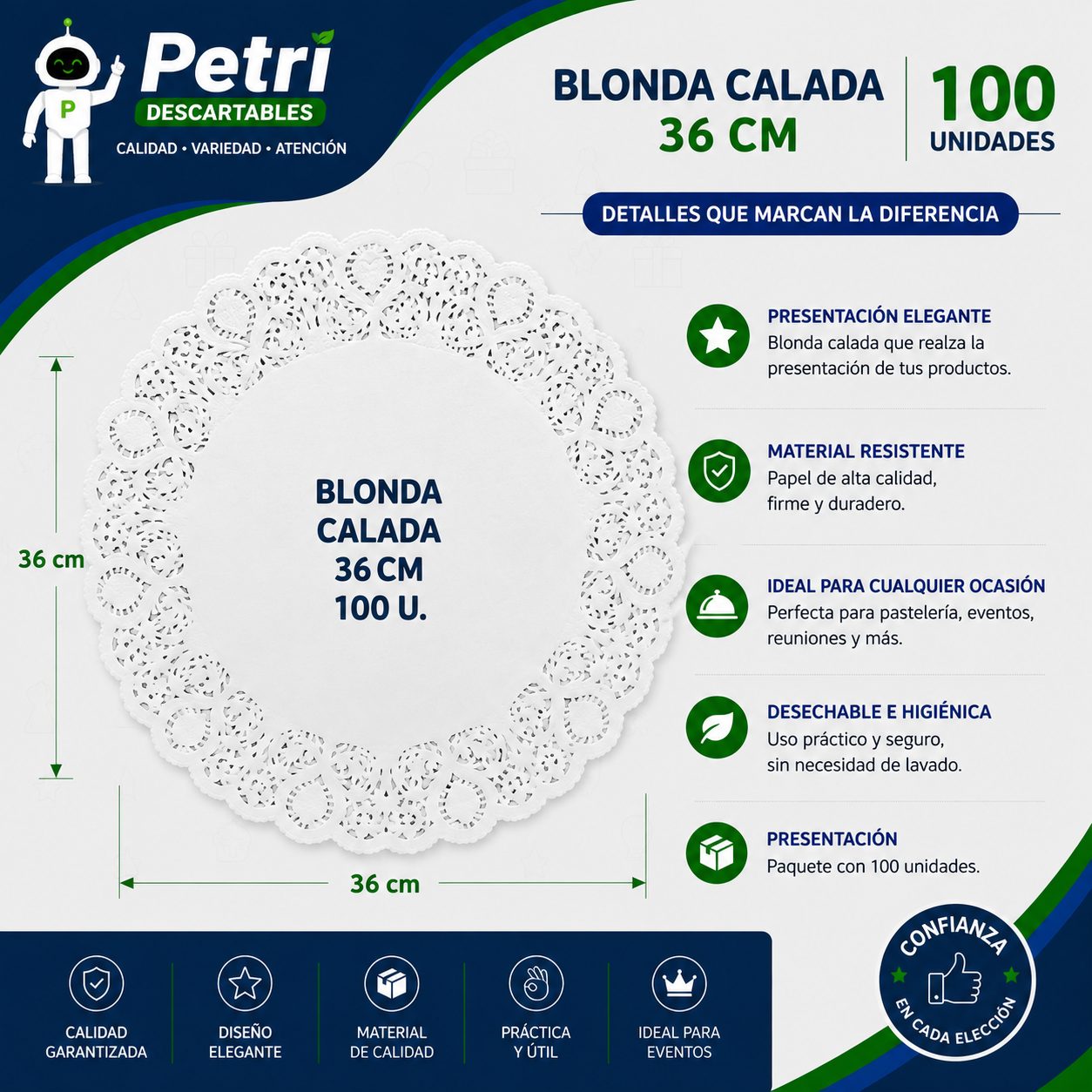 BLONDA CALADA 36 CM