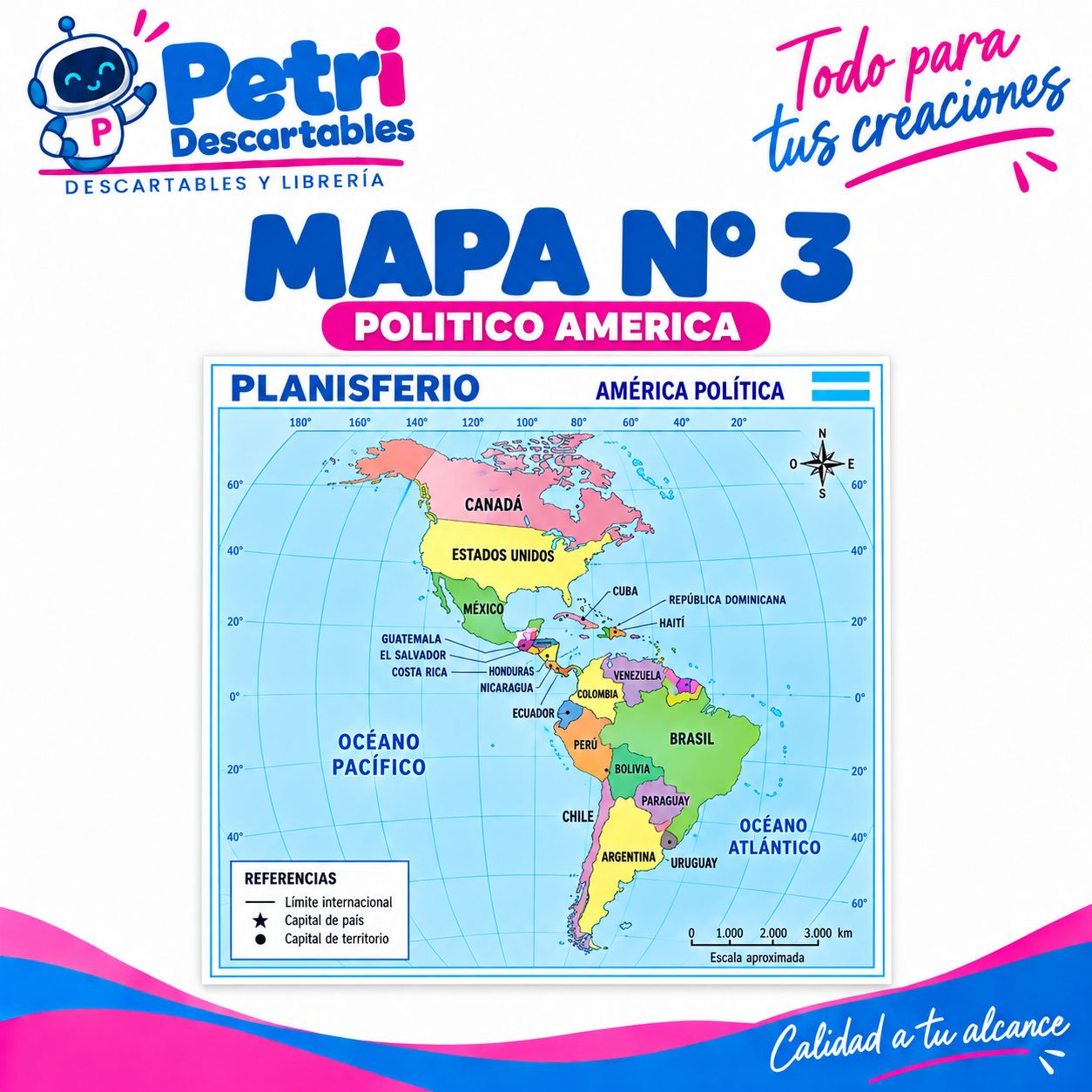 MAPA N° 3 POLITICO AMERICA
