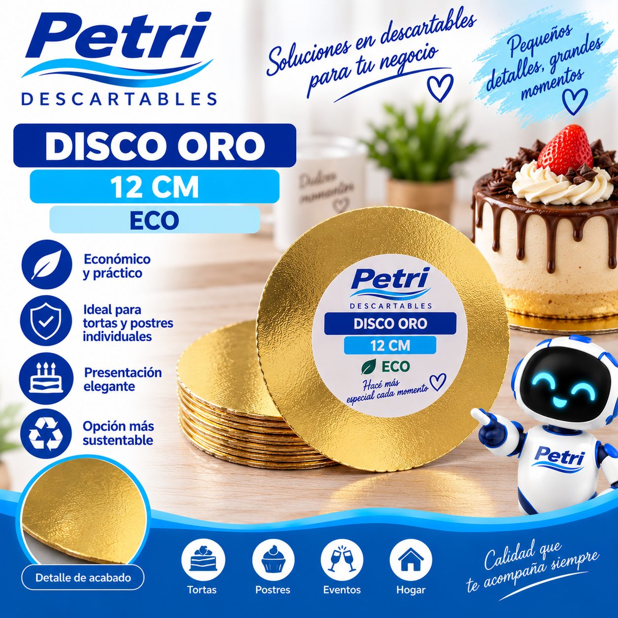 DISCO ORO 12 CM ECO